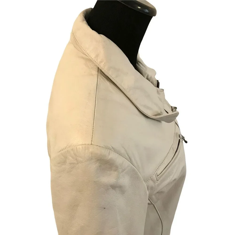 𝅺vintage GUESS 80’s Leather Jacket Rare Find - Picture 6 of 10